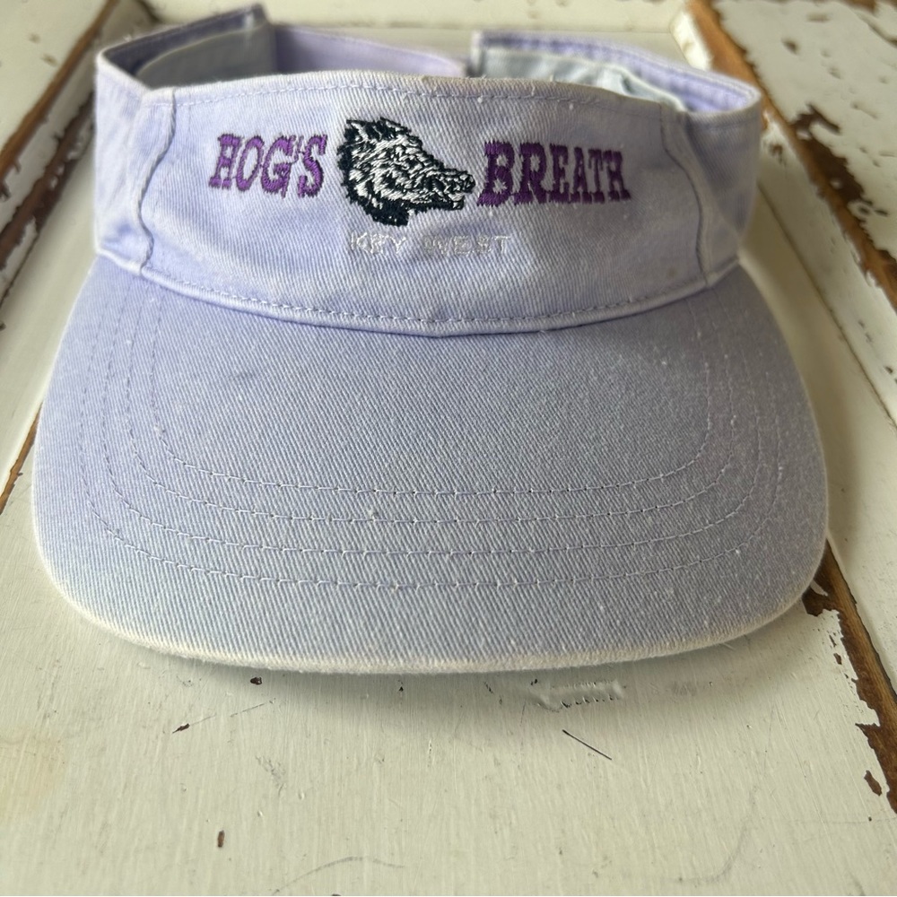 Hog’s Breath Saloon Key West, Florida Black 100% Cotton Visor Strapback